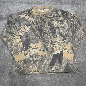 Vintage RedHead Shirt Men's XL Mossy‎ Oak Camo Long Sleeve Thermal Crew Neck